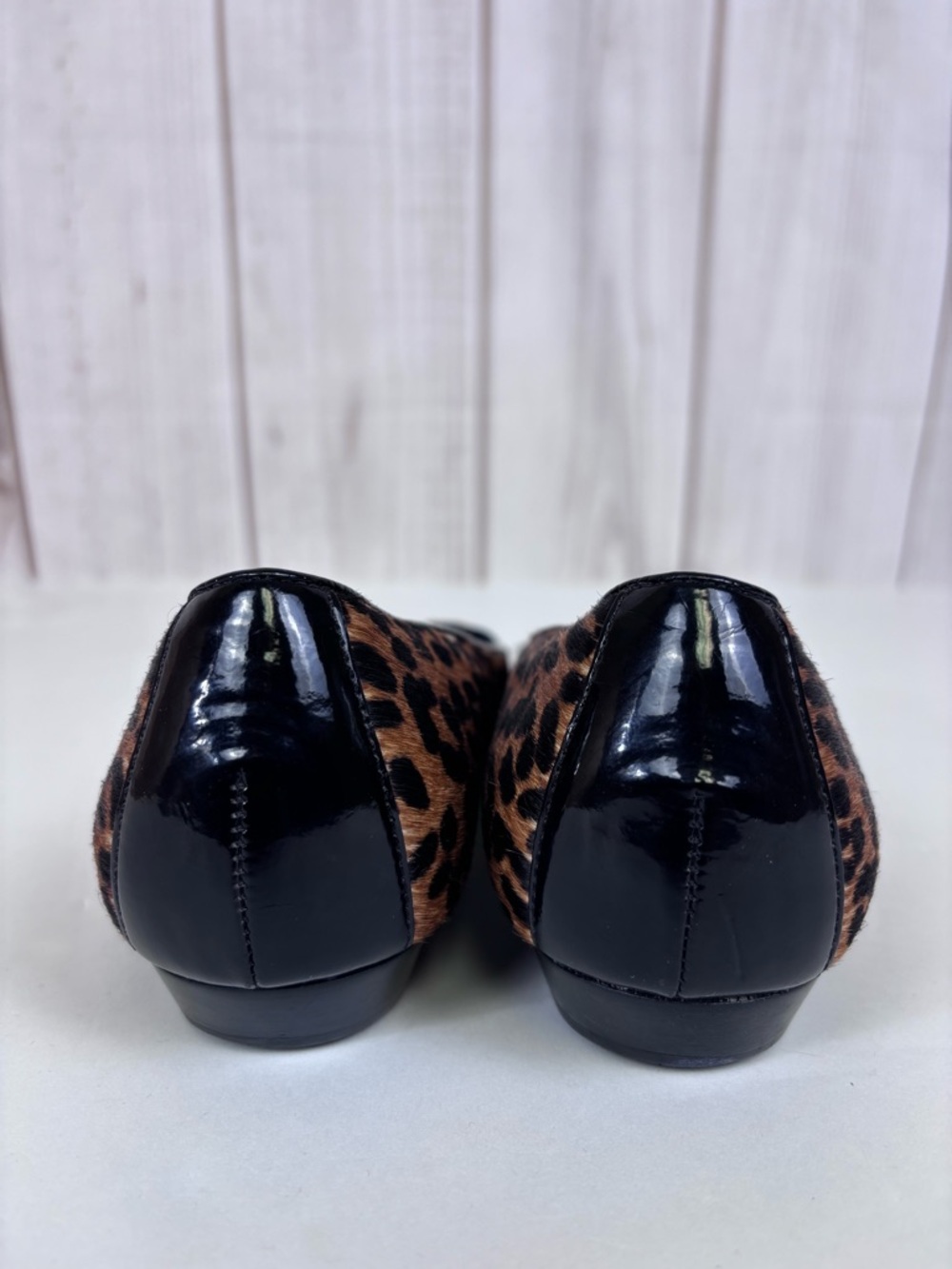 Talbots Leopard Print Calf Hair Flats Pointed Toe Dressy Shoe Brown Black Sz 8.5 - Picture 8 of 16